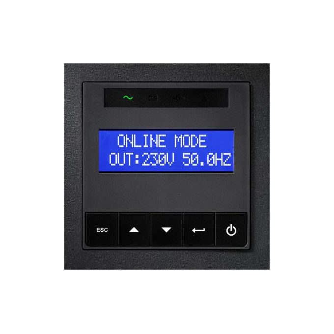 Eaton gruppo di continuita' UPS 9E11KIPMR, 11 kVA 10000 W, doppia conversione online, rack 3U, display LCD, batteria VRLA, nero