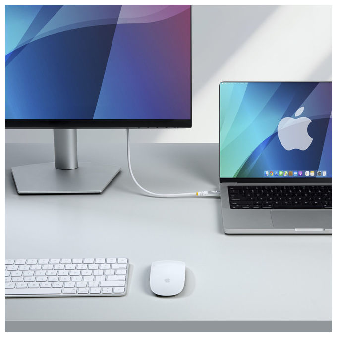 StarTech.com cavo USB4 USB-C 50cm, 80Gbps, Power Delivery 240W, 8K 120Hz, DisplayPort 2.1, compatibile Thunderbolt 4, Bianco