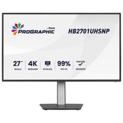 Iiyama monitor 27 pollici 4K UHD, ProGraphic HB2701UHSNP-B1, pannello IPS Black, 99% DCI-P3, USB-C 96W, KVM integrato, Ethernet, Nero
