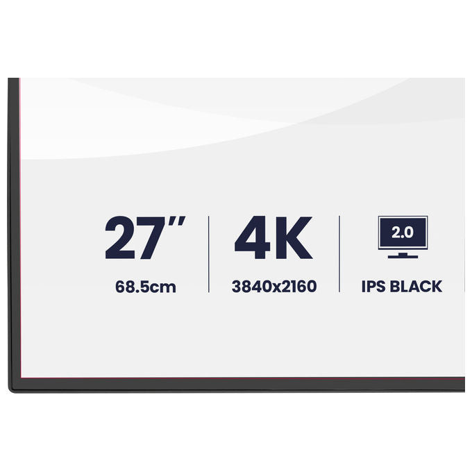 Iiyama monitor 27 pollici 4K UHD, ProGraphic HB2701UHSNP-B1, pannello IPS Black, 99% DCI-P3, USB-C 96W, KVM integrato, Ethernet, Nero