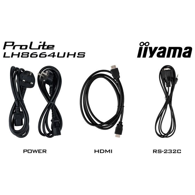 Iiyama LH8664UHS-B3AG display segnaletica digitale 85,6 pollici, 4K Ultra HD, Android 14, 500 cd-m², Wi-Fi, 24-7, nero