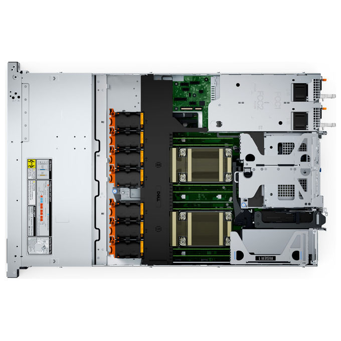 Dell PowerEdge R660XS server rack 1U, Intel Xeon Silver 4514Y 2 GHz, 64 GB DDR5, 2x480 GB SSD SATA, RAID H755, iDRAC9, doppio alimentatore 1100 W