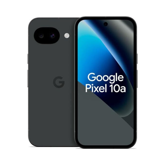 Google Pixel 10a, smartphone 5G, 6.3'' OLED 120Hz, 8GB RAM, 128GB, doppia SIM, 48MP, Android 16, nero ossidiana