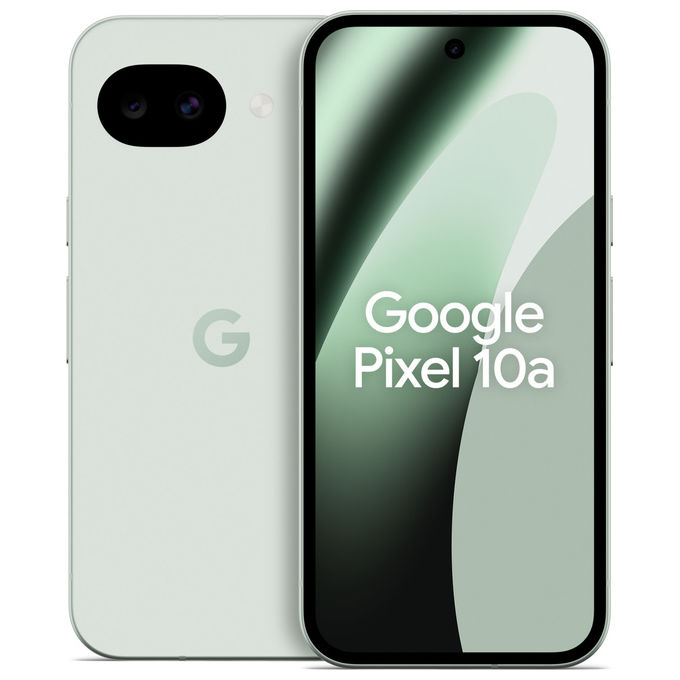 Google Pixel 10a smartphone, 6.3'' OLED 120Hz, Tensor G4, 8GB RAM, 256GB, doppia fotocamera 48MP, 5G, batteria 5100mAh, grigio nebbia