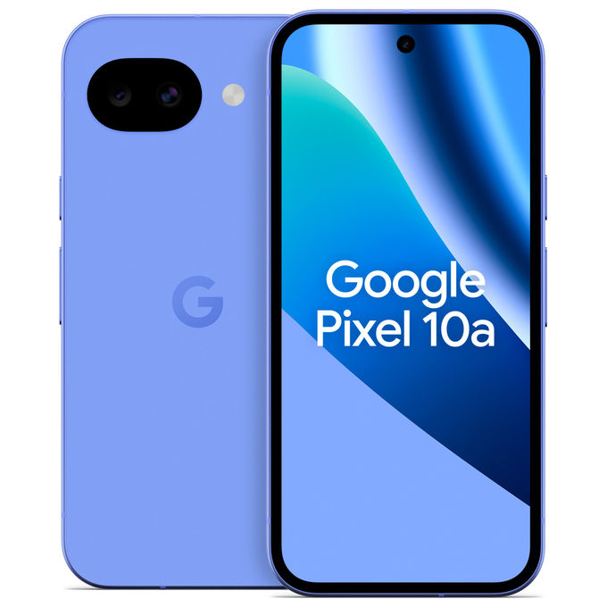 Google Pixel 10a, smartphone 5G, 6.3'' OLED 120Hz, Tensor G4, 8GB RAM, 256GB, doppia fotocamera 48MP, Android 16, Viola lavanda