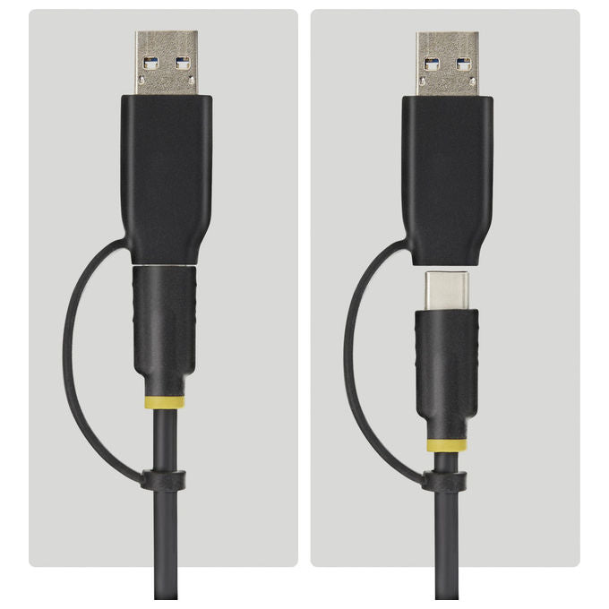 StarTech.com adattatore USB-C USB-A a M.2 NVMe e SATA 2,5 3,5 pollici, 10 Gbps, lettore SSD esterno, senza attrezzi, B+M M-Key, nero