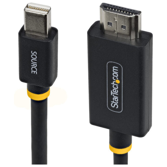 StarTech.com cavo adattatore attivo Mini DisplayPort a HDMI 2.0, 4K 60Hz, 1 m, DisplayPort 1.4, audio 7.1, nero