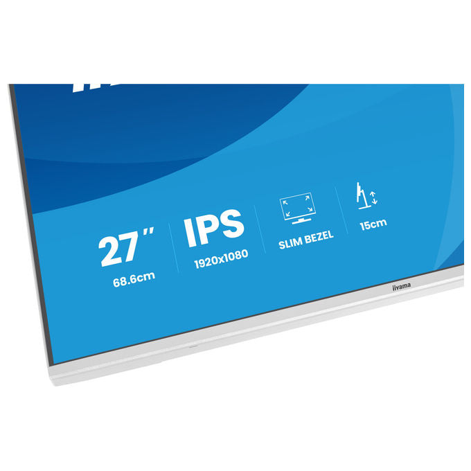 Iiyama XB2797HSU-W1 ProLite Monitor PC 27'' Full HD IPS 120Hz 1ms AMD FreeSync Hub USB 3.2 Altoparlanti colore Bianco