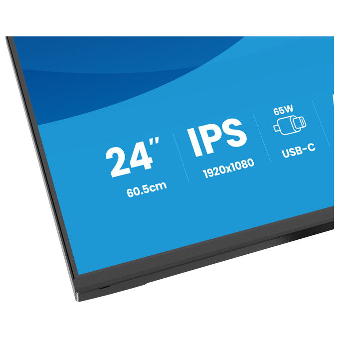 Iiyama XB2497HSN-B1 ProLite Monitor PC 23.8'' IPS Full HD 100Hz 1ms USB-C 65W Hub USB 3.2 LAN AMD FreeSync colore Nero
