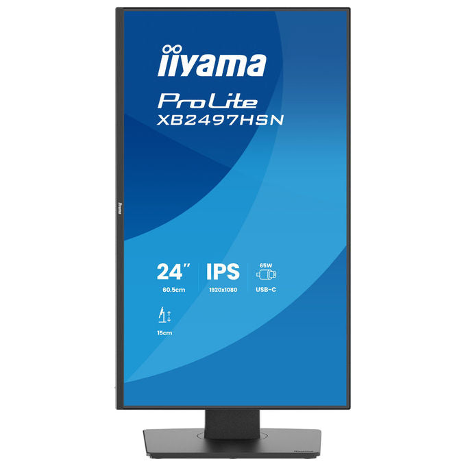 Iiyama XB2497HSN-B1 ProLite Monitor PC 23.8'' IPS Full HD 100Hz 1ms USB-C 65W Hub USB 3.2 LAN AMD FreeSync colore Nero