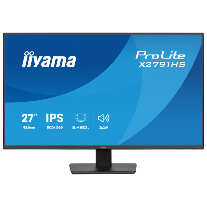 Iiyama ProLite X2791HS-B1, monitor 27 pollici Full HD IPS, 120 Hz, 1 ms, AMD FreeSync, altoparlanti integrati, nero