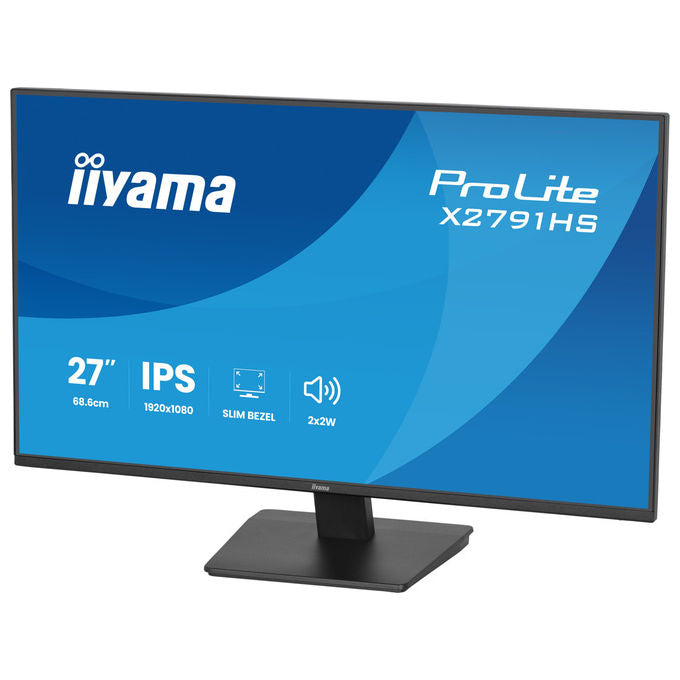 Iiyama ProLite X2791HS-B1, monitor 27 pollici Full HD IPS, 120 Hz, 1 ms, AMD FreeSync, altoparlanti integrati, nero
