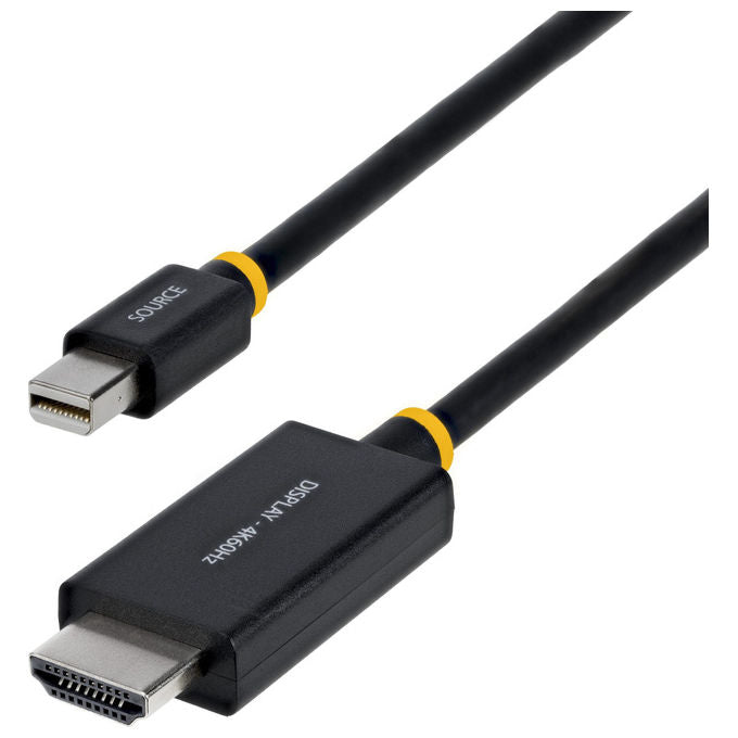 StarTech.com cavo adattatore Mini DisplayPort a HDMI, 2 m, 4K 60Hz, convertitore video attivo, HDMI 2.0, HBR3, HDCP 2.3, audio 7.1