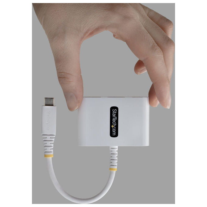 StarTech.com adattatore multiporta USB-C, HDMI 4K 60Hz, ricarica PD 140W, hub USB 5Gbps, mini dock, Bianco
