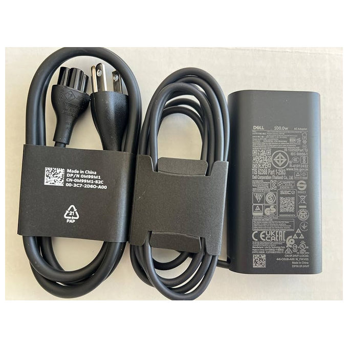 Dell T075W Adattatore Alimentazione USB-C notebook 100W nero colore Nero
