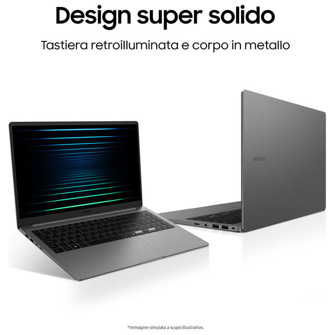 Samsung NP750XHD-KD5IT Galaxy Book5 Intel Core Ultra 7 255U Notebook 15.6 Full HD 32GB RAM 1TB SSD Grigio