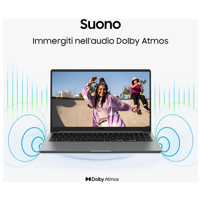Samsung NP750XHD-KD5IT Galaxy Book5 Intel Core Ultra 7 255U Notebook 15.6 Full HD 32GB RAM 1TB SSD Grigio