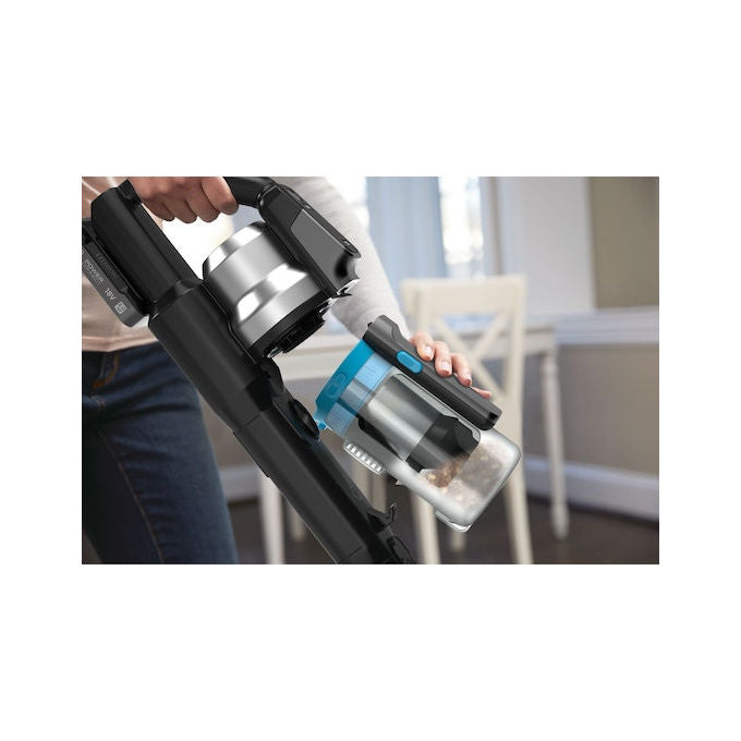 BLACK+DECKER aspirapolvere a scopa senza fili BSV520BRB-QW, 18V, tecnologia ciclonica, luci LED, 55 min autonomia, blu