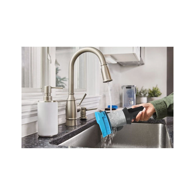 BLACK+DECKER aspirapolvere a scopa senza fili BSV520BRB-QW, 18V, tecnologia ciclonica, luci LED, 55 min autonomia, blu