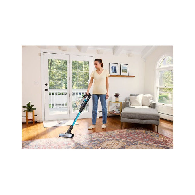 BLACK+DECKER aspirapolvere a scopa senza fili BSV520BRB-QW, 18V, tecnologia ciclonica, luci LED, 55 min autonomia, blu