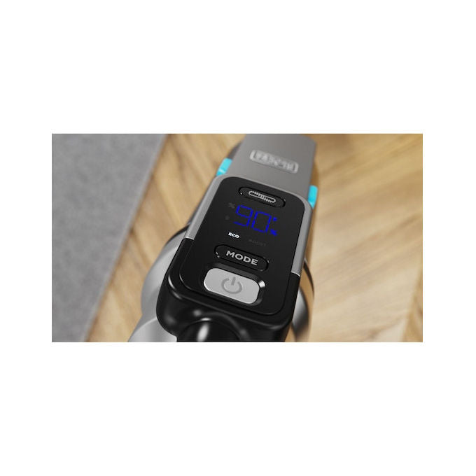 BLACK+DECKER aspirapolvere a scopa senza fili BSV520BRB-QW, 18V, tecnologia ciclonica, luci LED, 55 min autonomia, blu