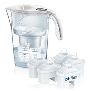 Laica caraffa filtrante J31KF Alka Water, timer digitale, capacita' 2,3 litri, filtro Bi-flux, coperchio Quick Fill