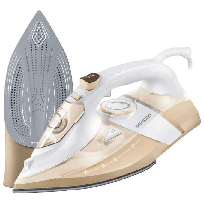 Sencor SSI 8310GD ferro da stiro a vapore, 3200W, piastra ceramica, colpo vapore 195 g-min, anti-calcare, autopulente
