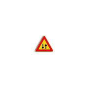 Vigor cartello stradale temporaneo doppio senso di circolazione, fig. 387, triangolare, lamiera classe I, lato 90 cm