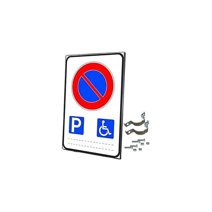 Segnale stradale sosta riservata disabili, fig. 79-a, lamiera classe I, 40x60 cm, segnaletica verticale