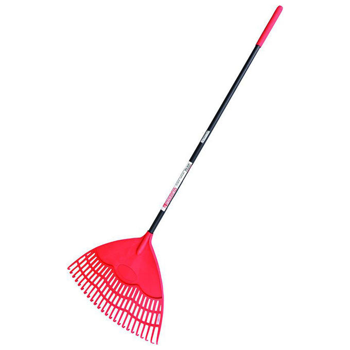 Sandri scopa raccoglifoglie SG-S20 Strong, 24 denti, manico maxi 56 cm, plastica resistente, per foglie e residui da giardino