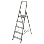 Go Briko scala pieghevole Venere Golden, 5 gradini, alluminio, finitura dorata, uso interno, 150 kg, certificata EN131