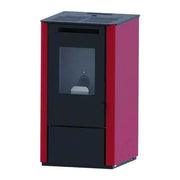 Punto Fuoco stufa a pellet Vania, 9,5 kW, finitura nera goffrata, riscaldamento domestico efficiente