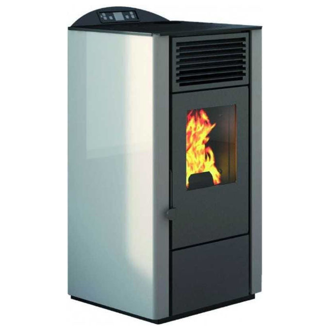 Punto Fuoco stufa a pellet Lory 10, 8,8 kW, riscaldamento domestico efficiente, colore avorio