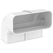 Miele curva canale piatto DFK-BV 90, adattatore angolare 90°, plastica bianca, per sistemi di canalizzazione, estrazione e ricircolo