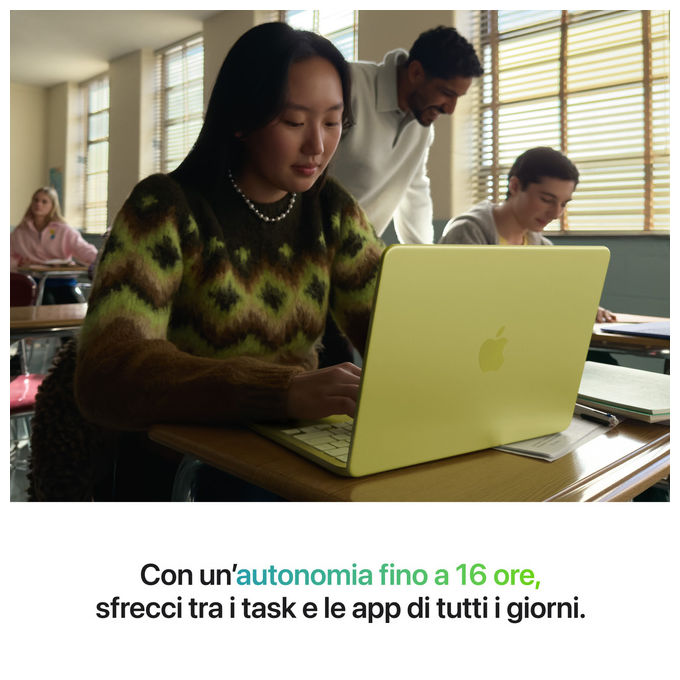 Apple MacBook Neo 13'', chip A18 Pro, cpu 6 core, gpu 5 core, 8GB, 256GB SSD, display Liquid Retina, rosa pastello