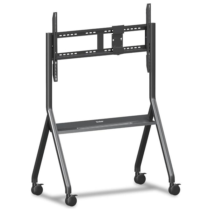ViewSonic VB-STND-009 carrello su ruote per display, 65'' 105'', regolabile in altezza, portata 120 kg, nero