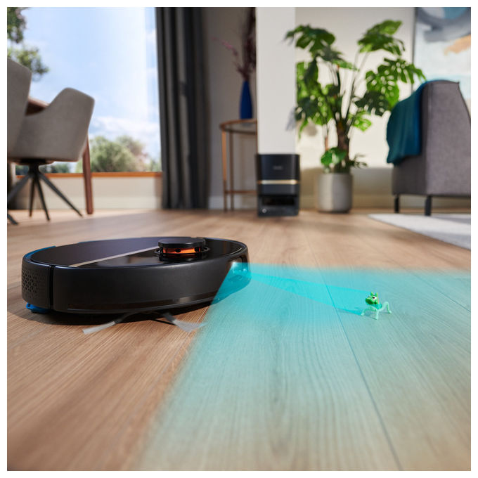 Philips robot aspirapolvere e lavapavimenti HomeRun 7000 Series XU7100-01, 5000 Pa, navigazione laser, svuotamento automatico, Wi-Fi, 180 min