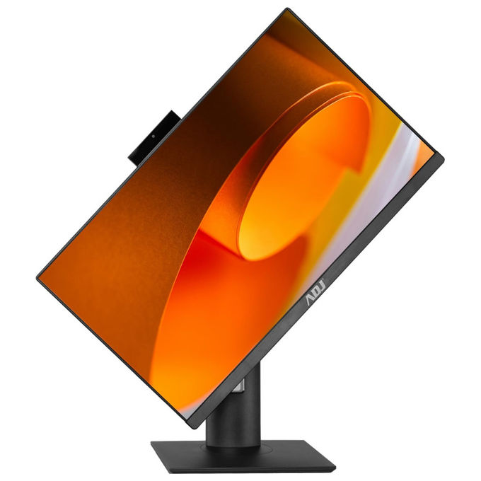 Adj pc all in one 23,8 pollici, Intel Core i5-12450H, 8GB RAM, SSD 500GB, Windows 11 Pro, Full HD, webcam 5MP, Wi-Fi, nero