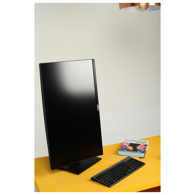 Adj pc all in one 23,8 pollici, Intel Core i5-12450H, 8GB RAM, SSD 500GB, Windows 11 Pro, Full HD, webcam 5MP, Wi-Fi, nero