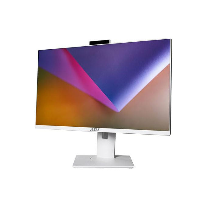 Adj pc all in one 27 pollici, Intel Core i5-12450H, 16GB RAM, 1TB SSD, Windows 11 Pro, Full HD, webcam 5MP, Wi-Fi, bianco