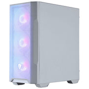 MSI MAG Forge M100R, case gaming midi tower, vetro temprato, illuminazione ARGB, micro ATX Mini-ITX, 4 ventole 120 mm, Bianco