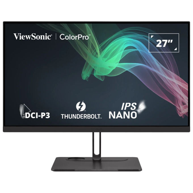 Viewsonic monitor 27 pollici 4k, VP2776T-4K, IPS, Thunderbolt 4, USB-C, HDMI 2.1, HDR400, 100% sRGB, nero