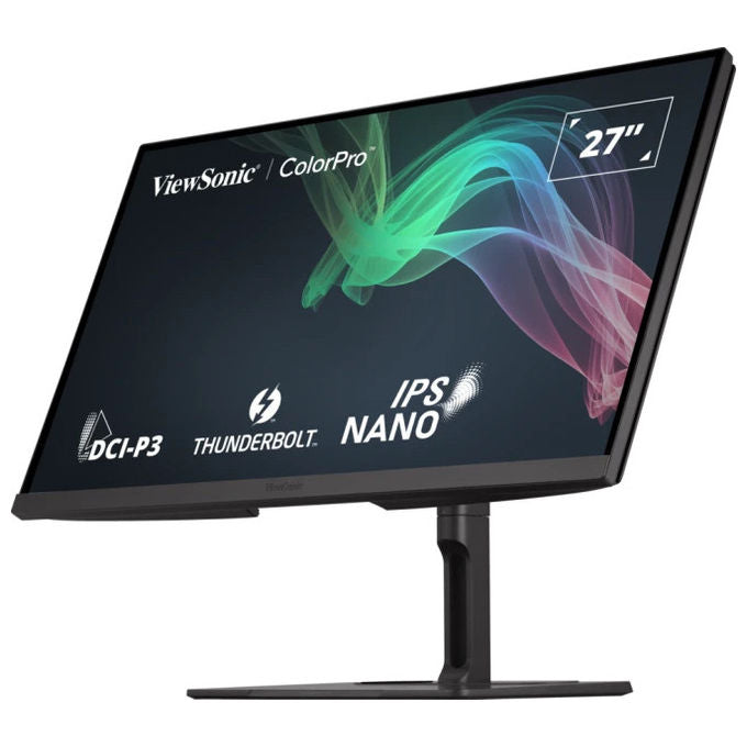 Viewsonic monitor 27 pollici 4k, VP2776T-4K, IPS, Thunderbolt 4, USB-C, HDMI 2.1, HDR400, 100% sRGB, nero