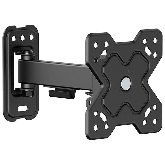 Value staffa TV monitor a parete, 13 a 32 pollici, VESA 75x75 100x100 mm, portata 20 kg, braccio orientabile, nera