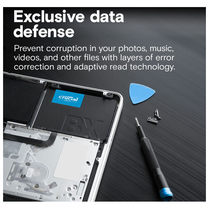 Crucial BX500 ssd interno 4 TB, 2.5'', SATA, 3D TLC NAND, lettura 540 MB-s, scrittura 500 MB-s, per PC e notebook