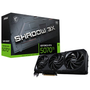 MSI scheda grafica GeForce RTX 5070 Ti Shadow 3X OC, 16 GB GDDR7, 256 bit, 8960 CUDA core, tripla ventola, PCI Express 5.0, nera