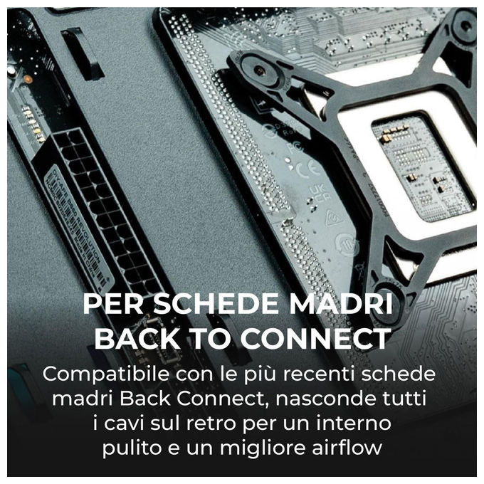 Noua Orizon MH100, case PC gaming ATX mid tower, vetro temperato e mesh, ventola ARGB PWM, USB 3.0 e Type-C, raffreddamento liquido 360 mm, Bianco