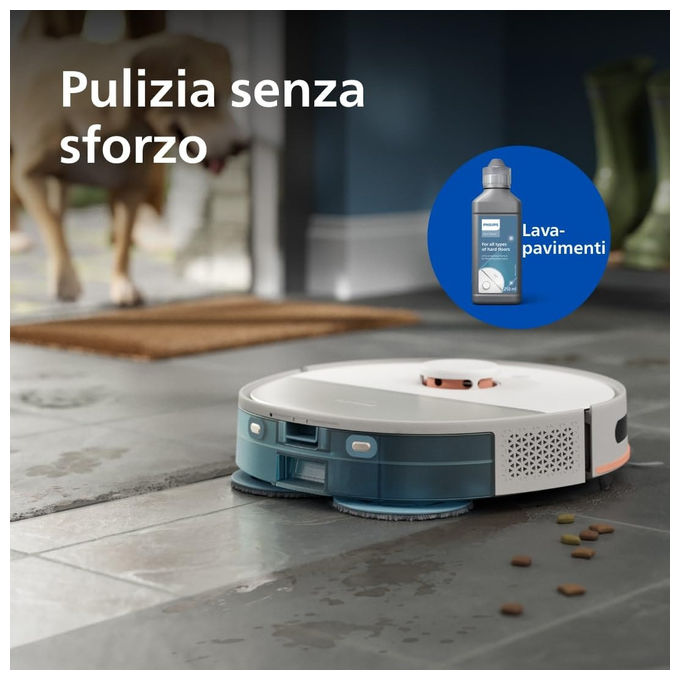 Philips XU5100-20 HomeRun Serie 5000 Robot aspirapolvere Laser 10000 Pa autonomia 200 min Wi-Fi app auto-svuotamento colore Bianco