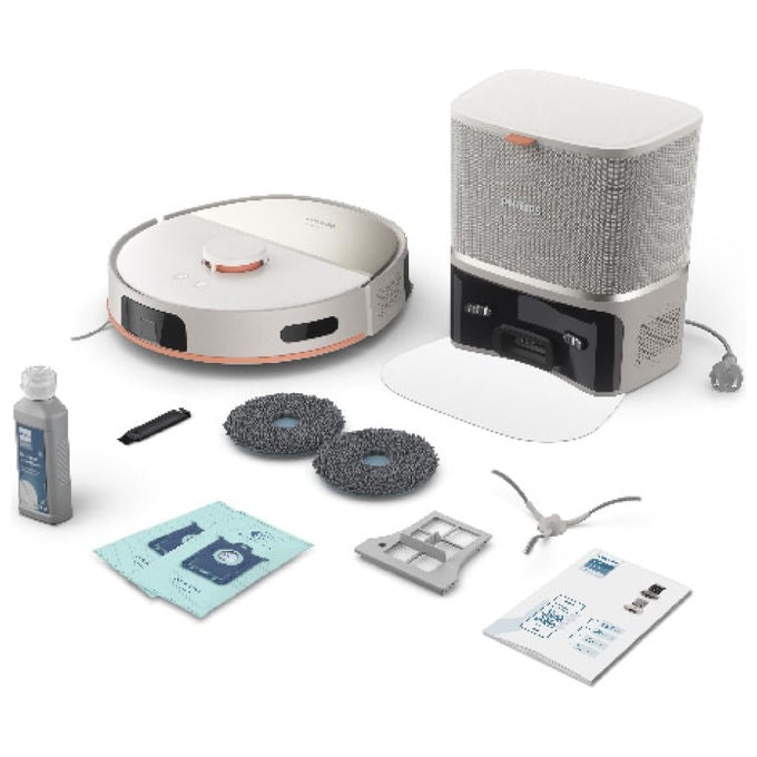 Philips XU5100-20 HomeRun Serie 5000 Robot aspirapolvere Laser 10000 Pa autonomia 200 min Wi-Fi app auto-svuotamento colore Bianco