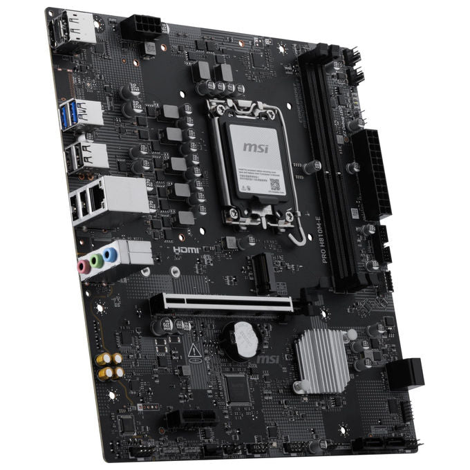 MSI scheda madre PRO H810M-E, mATX, Intel LGA1851, DDR5 6400 MT-s, PCIe 5.0 x16, M.2 Gen4, 2.5G LAN